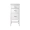 James Martin Vanities Addison 15in Base Cabinet, Glossy White w/ 3 CM Carrara Marble Top E444-BC15-GW-3CAR - alternate 1